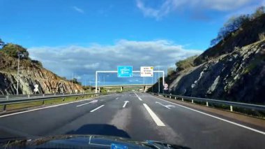 Uzun manzaralı araba koltuğu manzarası