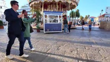 Cascais Portekiz tatil stok klibinde güzel bir akşam ışığı