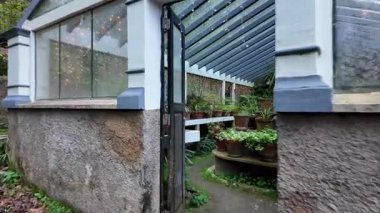 Biester Sarayı 'ndaki masal kitabı bahçesi Sintra Portekiz manzarası harikası