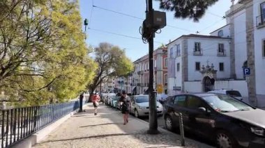 Tarihi merkez Lizbon yaz yürüyüşü, POV video