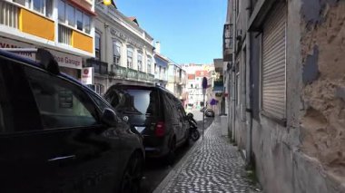 Lizbon 'da Avrupa tatili, güneşli sokaklar, seyahat