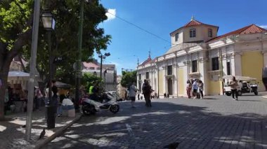 Portekiz ara sokaklarında POV Lizbon Sokağı Avrupa tarihi