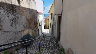 POV dar caddesi Lizbon yürüyüş şehri Avrupa hedefi