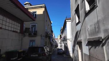Lisbon Portugal travel POV walk through narrow road