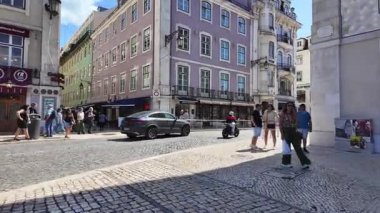 Exploring Europe Lisbon narrow street walk Portugal POV