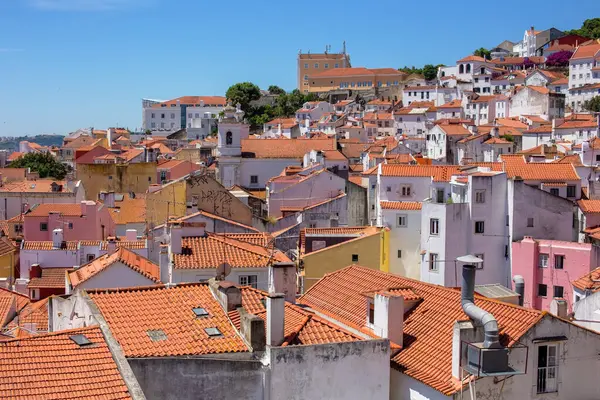 Lizbon, Portekiz 'de Alfama ilçesi manzarası