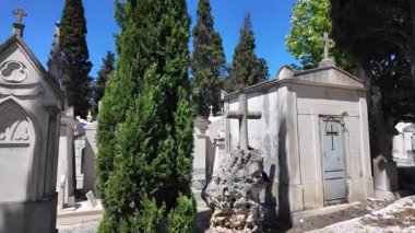Sessiz mezarlık yürüyüşü durgunluk ve klasik mezarlarla dolu.