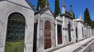 Tarihi mezarlıkta eskimiş mezarlarla ve aşırı büyümüş yollarla sonsuz bir yürüyüş.