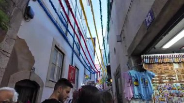 Saint Anthony festival night in Lisbon full of food and color