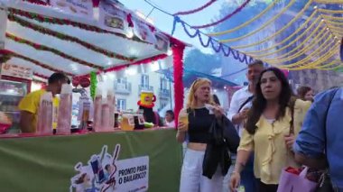 Crowd celebrating Portugal culture for Saint Anthony in Lisbon