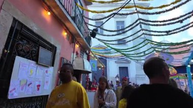 Portugal night lights and parade joy in Lisbon for Saint Anthony day