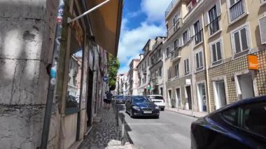 summer in Portugal pov walking tour Lisbon city colorful streets