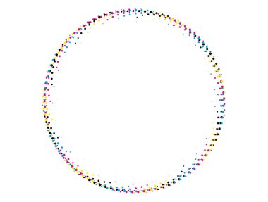 Çemberli soyut arkaplan, dalganın yarım ton nokta deseni dalganın siyah yarım ton nokta deseni, metin raster dairesi için arkaplan deseni siyah renk, mavi ve pembe girdap logosu, mavi ve pembe renkli dairesel nokta deseni, siyah nokta deseni. 