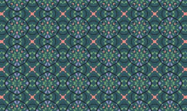 Çiçeksel arka plan klasik iz tasarımı, soyut desen, kusursuz tekrarlanmayan vektör tasarımı, batik izi, uzun elbise baskısı tasarımı, tekstil kumaş baskısı, el çizimi sanatı, mandala tasarım deseni, bulunan çember.  