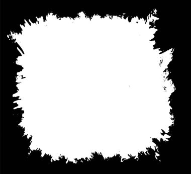 Siyah beyaz Grunge fotoğraf çerçevesi, Grunge sınır arkaplanı. Soyut klasik grunge yuvarlak fırça albüm elementi, kare vektör eski fotoğraf çerçevesi etkisi ve film tahıl dokusu