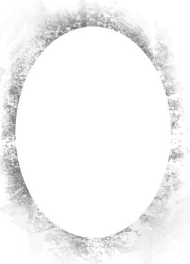 Siyah beyaz Grunge fotoğraf çerçevesi, Grunge sınır arkaplanı. Soyut klasik grunge yuvarlak fırça albüm elementi, kare vektör eski fotoğraf çerçevesi etkisi ve film tahıl dokusu