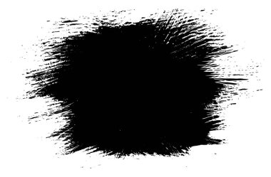 Beyaz arka planda siyah beyaz fırça darbesi. Vektör çizimi. Vektör grunge çemberi. Beyaz arka planda kare çizgi. Vektör grunge çemberi