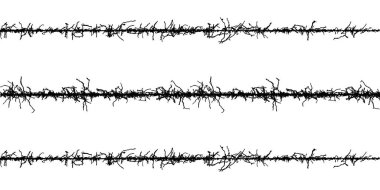 bir dizi tel tel tel tel çim siyah ve beyaz vektör dalları, bir çizginin siyah ve beyaz vektörü