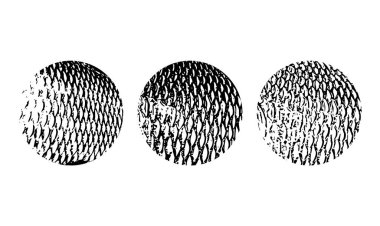 Yuvarlak daireli üç balık pulu sörf tahtası farklı tasarım vektör tasarımı, vektör vintage grunge efekti tasarım için ekstra efekt  