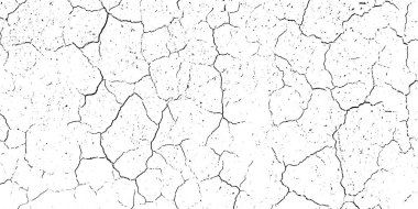 Kırık bir duvarın siyah ve beyaz görüntüsü, beyaz arka planda çatlak bir beyaz boya çatlak bir duvarın siyah ve beyaz çizimi, çatlak bir arka plan.