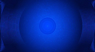 Dairesel tasarımı olan mavi bir arkaplan, siyah arkaplan ile mavi bir daire, arkaplan ve duvar kağıdı için grunge spiral desen çizgi ışık efekti tasarımı 