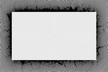 Yuvarlak daire dokusuna sahip grunge fotoğraf çerçevesi, beyaz arkaplan üzerinde siyah beyaz kare çerçeve