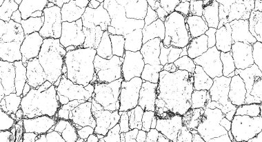 Çatlak bir duvarın siyah beyaz çizimi, çatlamış grunge desenli arka plan, beyaz desenli arka plan ve siyah grunge etkisi.,