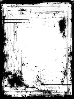 Beyaz arkaplan ile klasik siyah beyaz kare çerçeve, kare eski fotoğraf çerçevesi, siyah arkaplan vektör illüstrasyonunda grunge çerçeve, grunge efektli siyah beyaz fotoğraf çerçevesi,