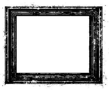 Vintage grunge black and white square  frame with a white background,  A square vintage photo frame,  grunge frame on black background vector illustration, a black and white photo frame with a grunge effect, clipart