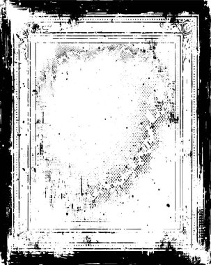 Beyaz arkaplan ile klasik siyah beyaz kare çerçeve, kare eski fotoğraf çerçevesi, siyah arkaplan vektör illüstrasyonunda grunge çerçeve, grunge efektli siyah beyaz fotoğraf çerçevesi,