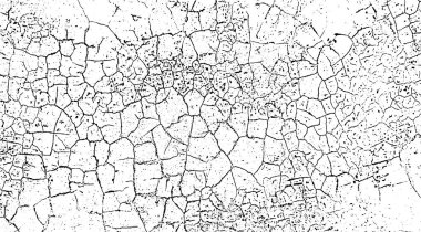 Çatlak toprak etkisi arka planı, çatlak duvarların grunge çizimi, çatlak bir arazinin siyah beyaz çizimi, eski boya duvarının grunge dokusu, çatlak arka plan.,