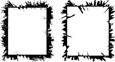 Klasik Edgy Edal-Frame Grunge Tasarım Mürekkep Sıçratma Sınırları Sanatsal ve Eşsiz Fotoğraf Görüntüleme için Düzensiz Desenler, grunge kenar kümesi