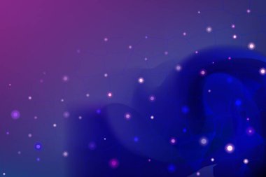 soyut arkaplan yıldızlı ışık efekti dalga şekli mavi ve mor renkte, kozmik nebula arkaplan çokgen şekilli, soyut arkaplan nokta ve çizgilerle