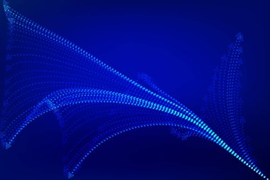 soyut mavi arkaplan nokta çizgisi çiçek tasarımı, soyut mavi parçacık dalgası, soyut mavi noktalı çizgi dalga vektör çizimi arkaplanı,