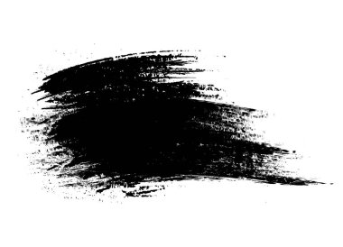 Beyaz arka planda siyah boya darbesi, kirli fırça darbesi, siyah ve beyaz mürekkep lekeleri, boya dokusu ve kirli sprey desenleri olan soyut grunge arkaplan benzersiz bir sanatsal tasarım yaratıyor.