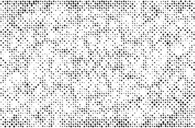 Noktalı soyut arkaplan, modern grunge dokusuna sahip soyut dikişsiz geometrik yarım ton nokta deseni ve şık bir vektör arkaplan çizimi için canlı dijital siyah renk