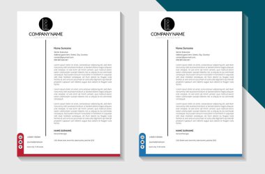 Yaratıcı ve Temiz Harf Başlığı. Şirket modern Letterhead tasarımı.