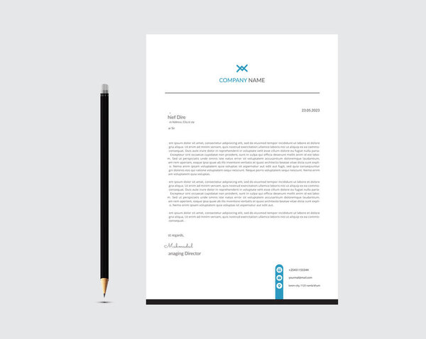 Creative abstract letterhend degsin. Professional business letterlend, newsletter magazine poster brochure design.