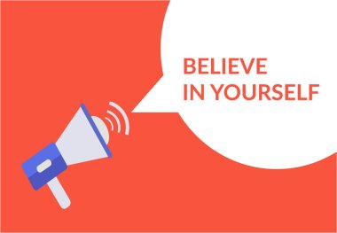 Kendi kendinize duyuru baloncuğuna megafonla davranın, kendi kendinize metin konuşma kabarcığı çizimi yapın