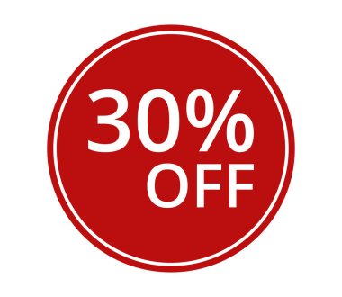 İndirimin% 30 'u. İndirimli fiyat. Özel indirim. Sosyal ağ kavramı. Vektör illüstrasyon..