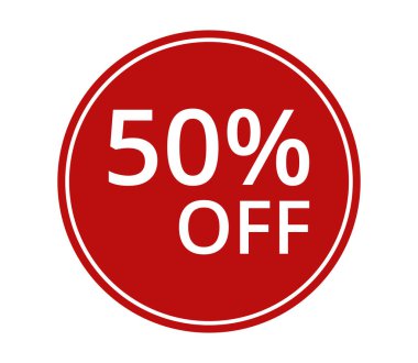 % 50 indirim. İndirimli fiyat. Özel indirim. Sosyal ağ kavramı. Vektör illüstrasyon..