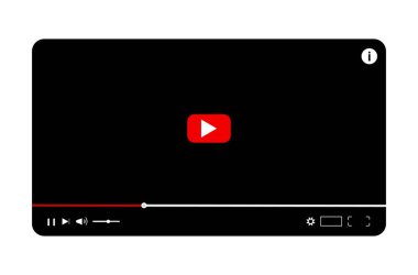 Web ve mobil uygulamalar için modern video oynatıcı tasarım şablonu. Vektör illüstrasyonu