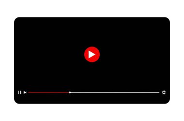 Web ve mobil uygulamalar için modern video oynatıcı tasarım şablonu. Vektör illüstrasyonu