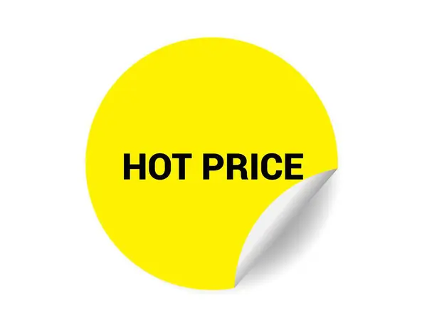 Ateşli fiyat etiketi. Sıcak fiyat dairesi etiketi, rozet sembolü illüstrasyon.