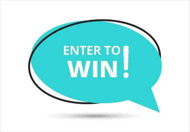 Konuşma balonu metnini kazanmak için girin. Sticker, Banner ve Poster için parlak bir renk. vektör illüstrasyonu.