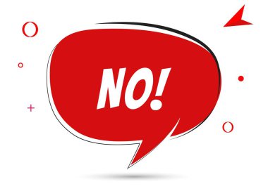 Konuşma balonu yok metni. Sticker, Banner ve Poster için parlak bir renk. vektör illüstrasyonu.