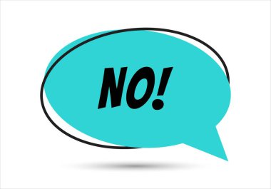 Konuşma balonu yok metni. Sticker, Banner ve Poster için parlak bir renk. vektör illüstrasyonu.