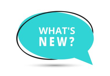 Ne yeni bir konuşma metni. Sticker, Banner ve Poster için parlak bir renk. vektör illüstrasyonu.