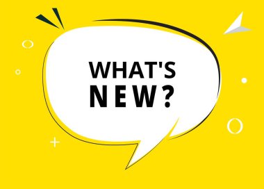 Ne yeni bir konuşma metni. Sticker, Banner ve Poster için parlak bir renk. vektör illüstrasyonu.