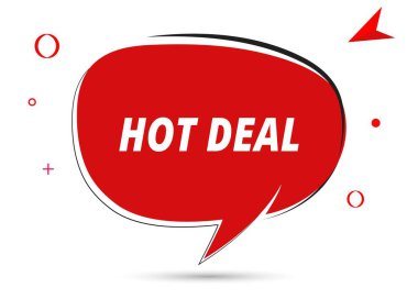 Harika bir konuşma metni. Sticker, Banner ve Poster için parlak bir renk. vektör illüstrasyonu.